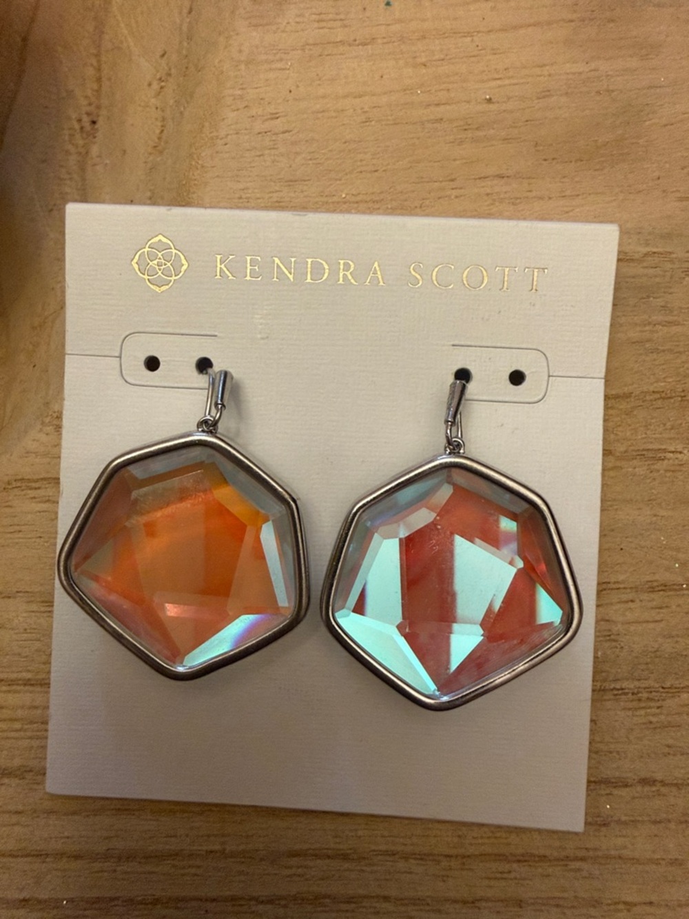 Kendra Scott Vanessa Dichroic Glass Cut Drop Earrings